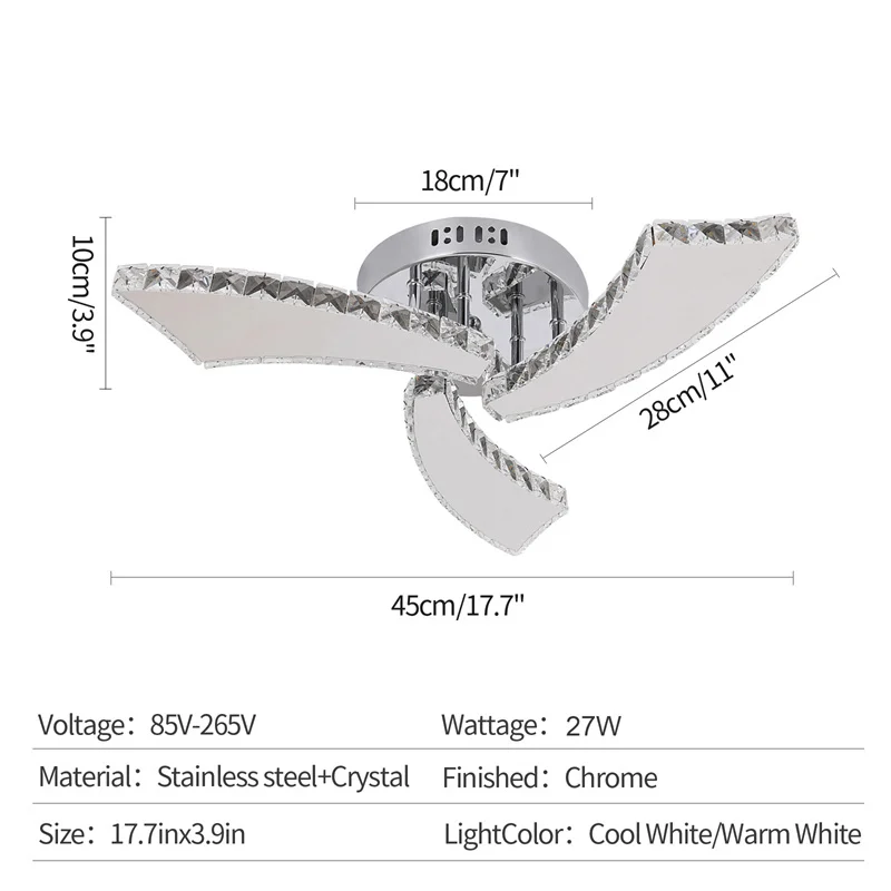 Внутренняя потолочная хрустальная люстра хромированный подвесной светильник