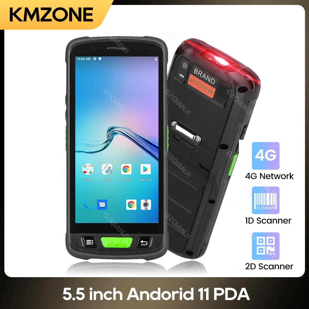 

New PDA Android 11 Handheld Terminal Portable Data Collector 1d Laser 2d QR Barcode Zebra 4710 Scanner WIFI 4G 3GB+32GB Running