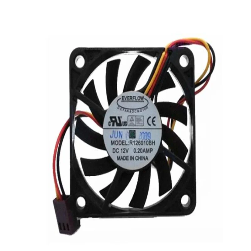 

EVERFLOW 6010 6CM 12V 0.20A R126010BH 3 wire speed ball fans