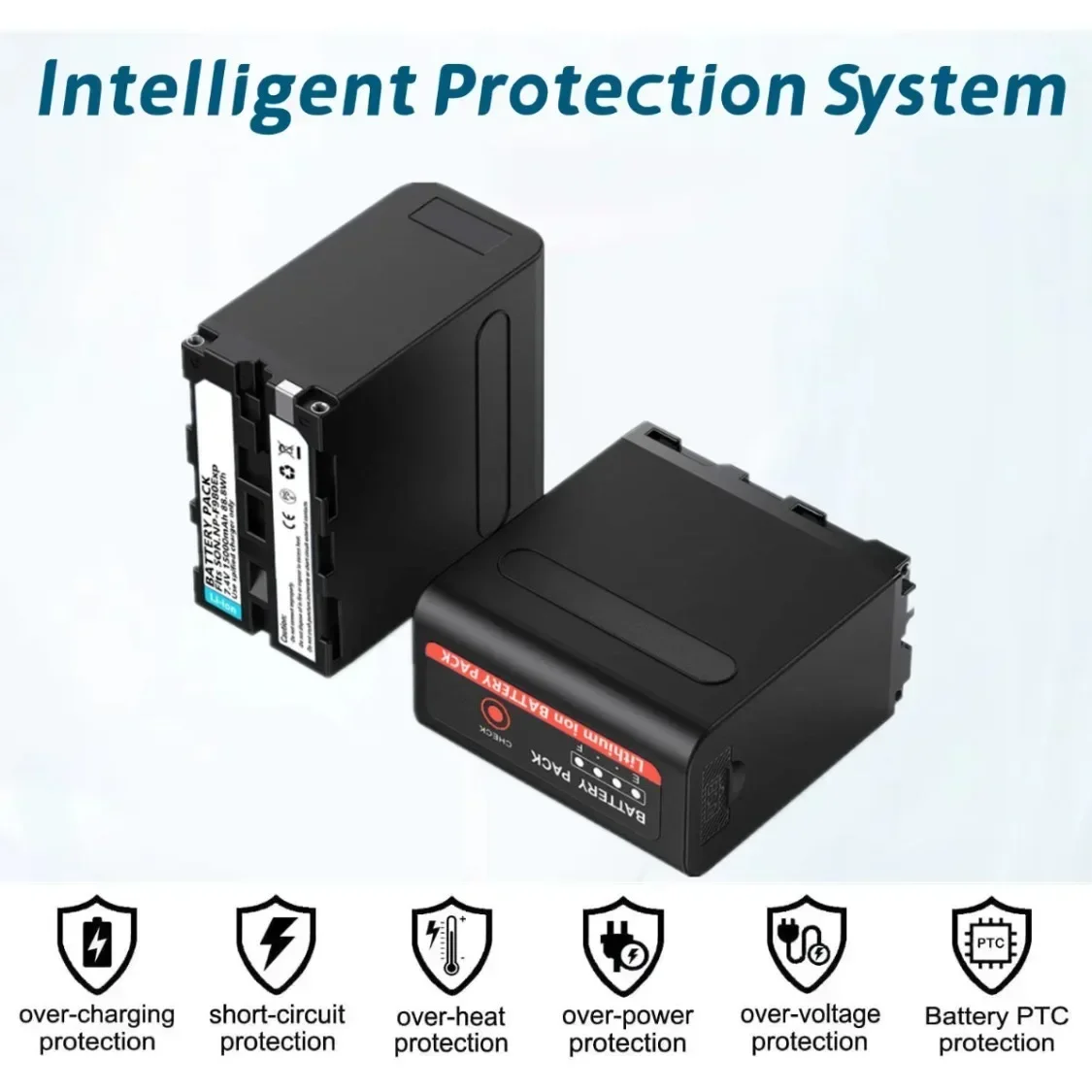 15000 мАч NP-F980 NP-F960 NP-F970 для аккумулятора камеры Sony 7 4 В совместимого с USB-выходом 5