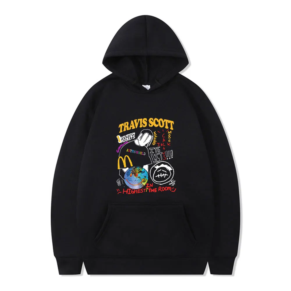 

2021 классические толстовки, одежда для пар, свитшот с принтом Тревиса Скотта кактуса Джека астромира, универсальные хлопковые повседневные ...