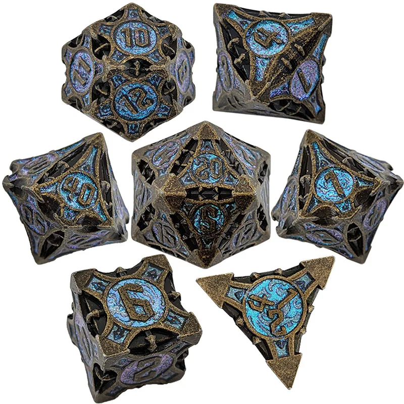 

DND Dice Set Metal Polyhedral Dice Large D&D Dice 7 Pcs for Role Playing MTG RPG Pathfinder Board Games D20 D12 D10 D8 D6 D4