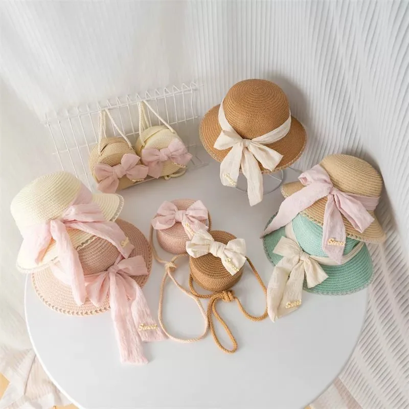 Детская шляпа круглая сумка комплект из двух предметов летняя рыбацкая для