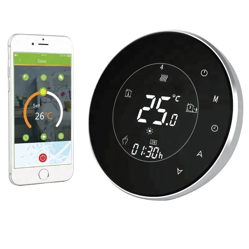 

Smart Wireless electric heating Thermostat Underfloor Heating Floor System Works with Voice Assistants 16A