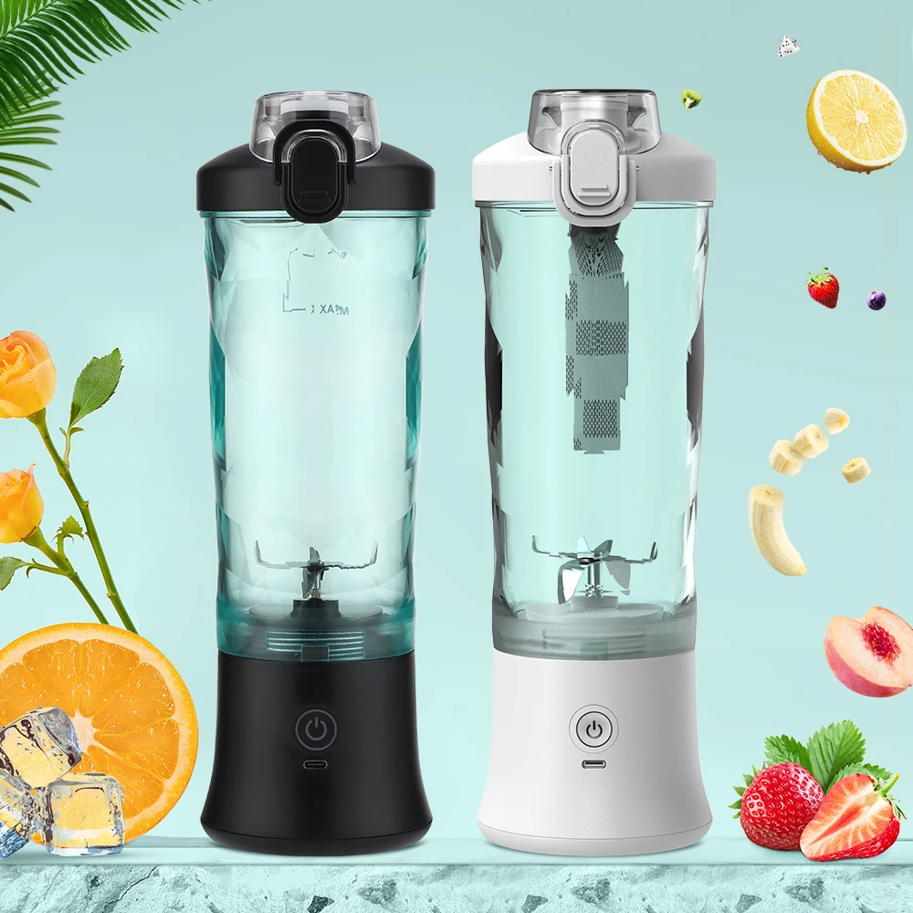 Portable Blender 600ML Electric Juicer Fruit Mixers USB Rech