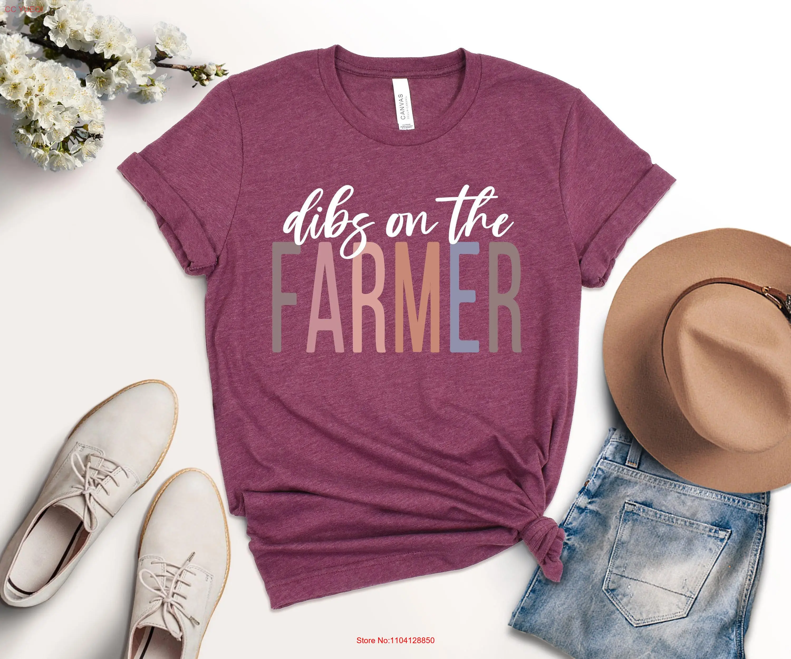 Футболка Dibs on the Farmer Love Farming для забавных цитат Country Girl с длинными или короткими