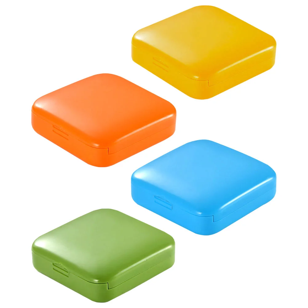 

4pcs Portable Sealed Lightweight Durable Box Medicine Container Medicine Box