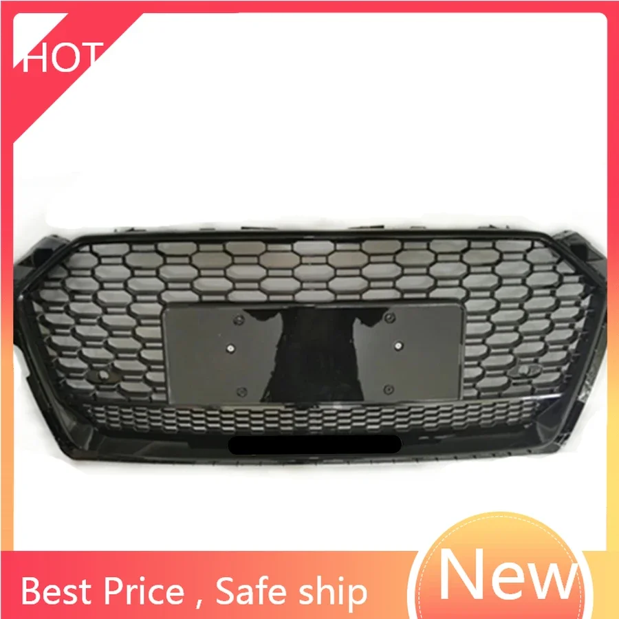 

Передняя Спортивная Шестигранная сетчатая решетка с сотовой блендой для RS5, черный гриль для Audi A5/S5 B9 2017-2019, автомобильные аксессуары, быстрая доставка