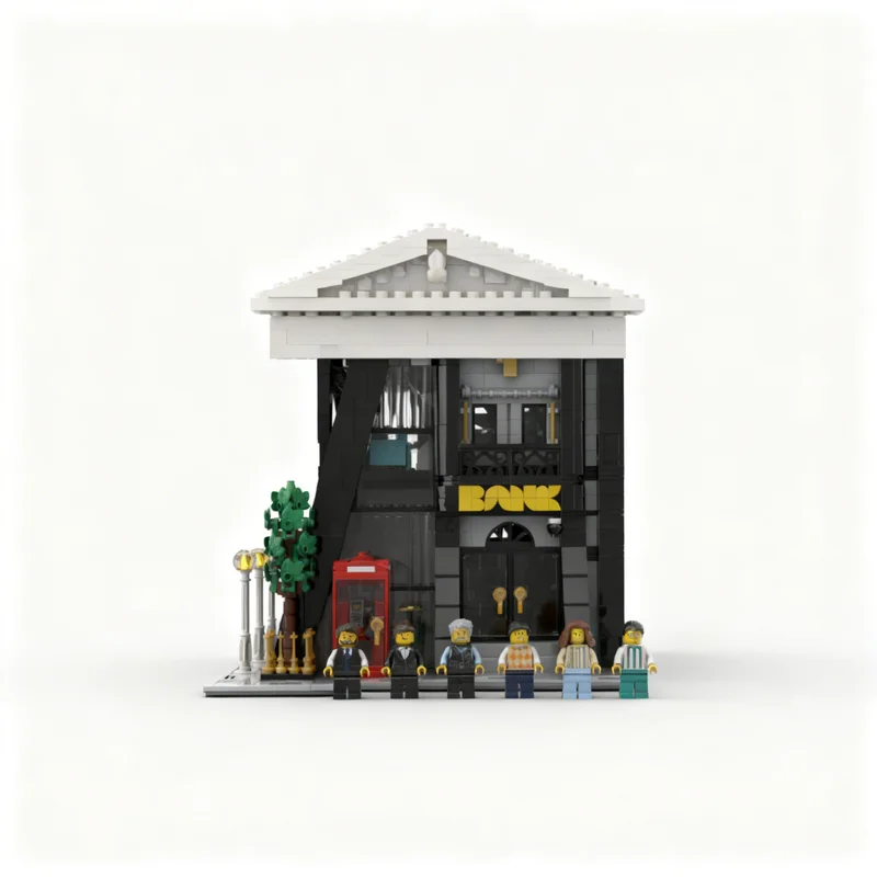 Фото 3948 деталей MOC: Конструктор «Международный банк» — развивающая игрушка для детей, идеальный подарок на Рождество и День рождения №3