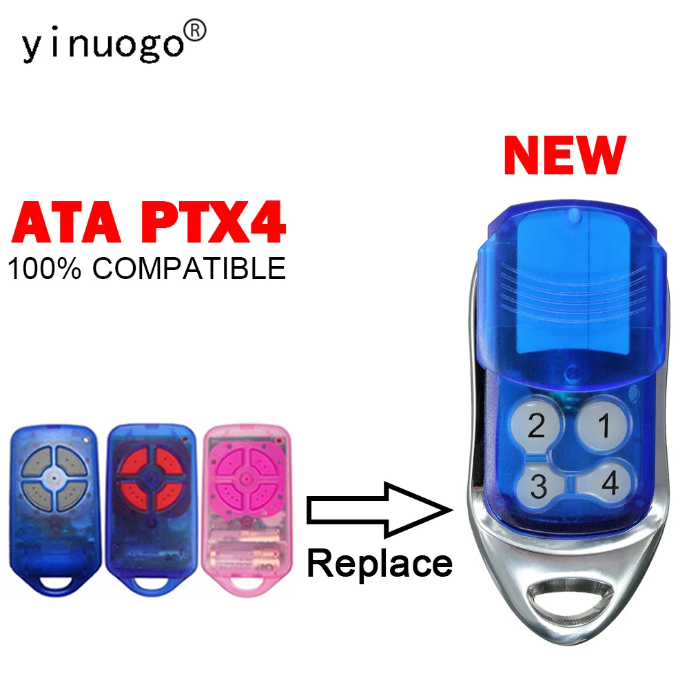 

НОВЫЙ Пульт дистанционного управления ворот ATA PTX4 433 МГц, совместимый с CRX-1 CRX-2 433,92 МГц ATA PTX4 Передатчик управления гаражными воротами