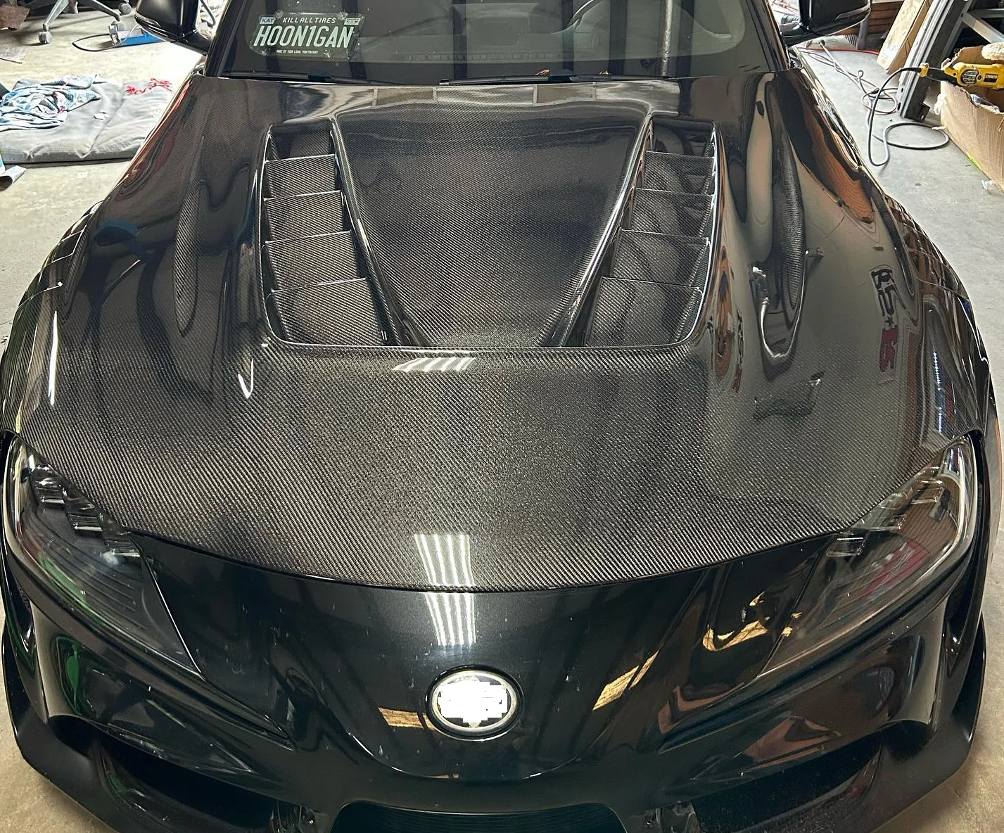 Фото Высокопроизводительный капот из углеродного волокна для Toyota Supra A90 A91 MK5, новые автозапчасти в комплекте №4