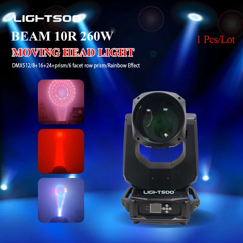 1 шт./лот 10R луч 260 Вт движущаяся головка светодиодный прожектор Dmx 512 для клуба Dj