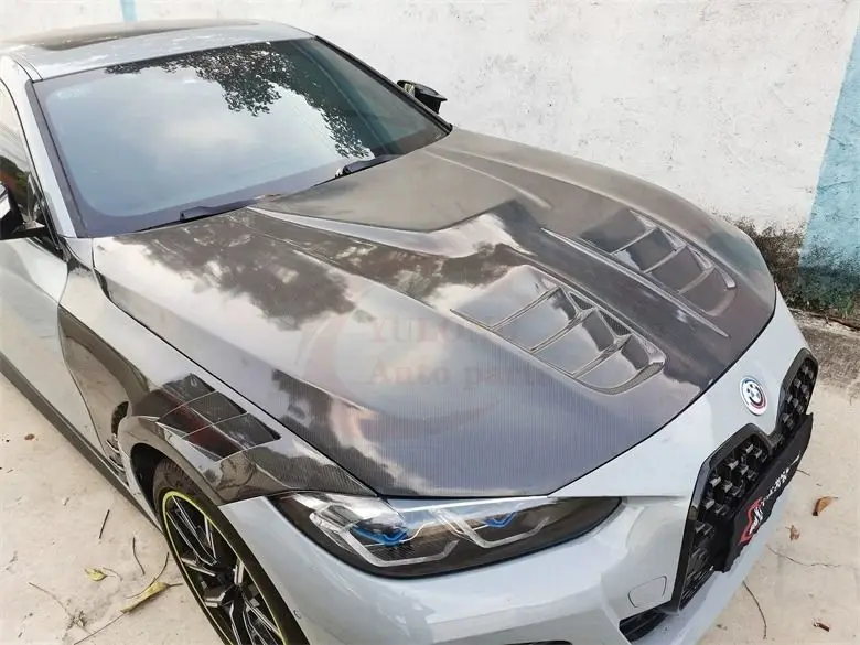 Передний бампер из углеродного волокна капот двигателя Крышка вентиляционного