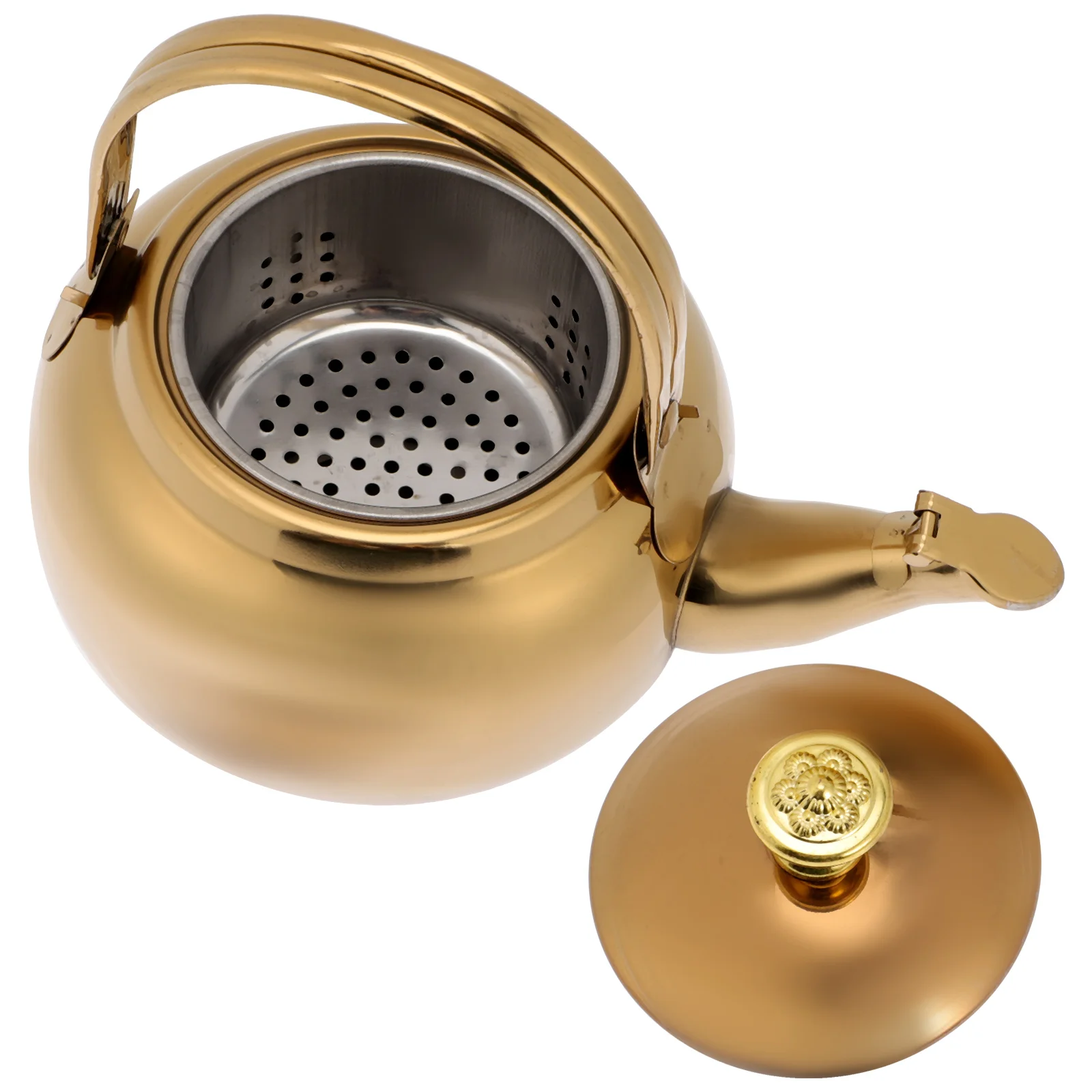 

Kettle Tea Teapot Water Infuser Steel Stainless Pots Whistling Stove Boiler Pot Stovetop Kitchen Loose Teakettle Teapots Party
