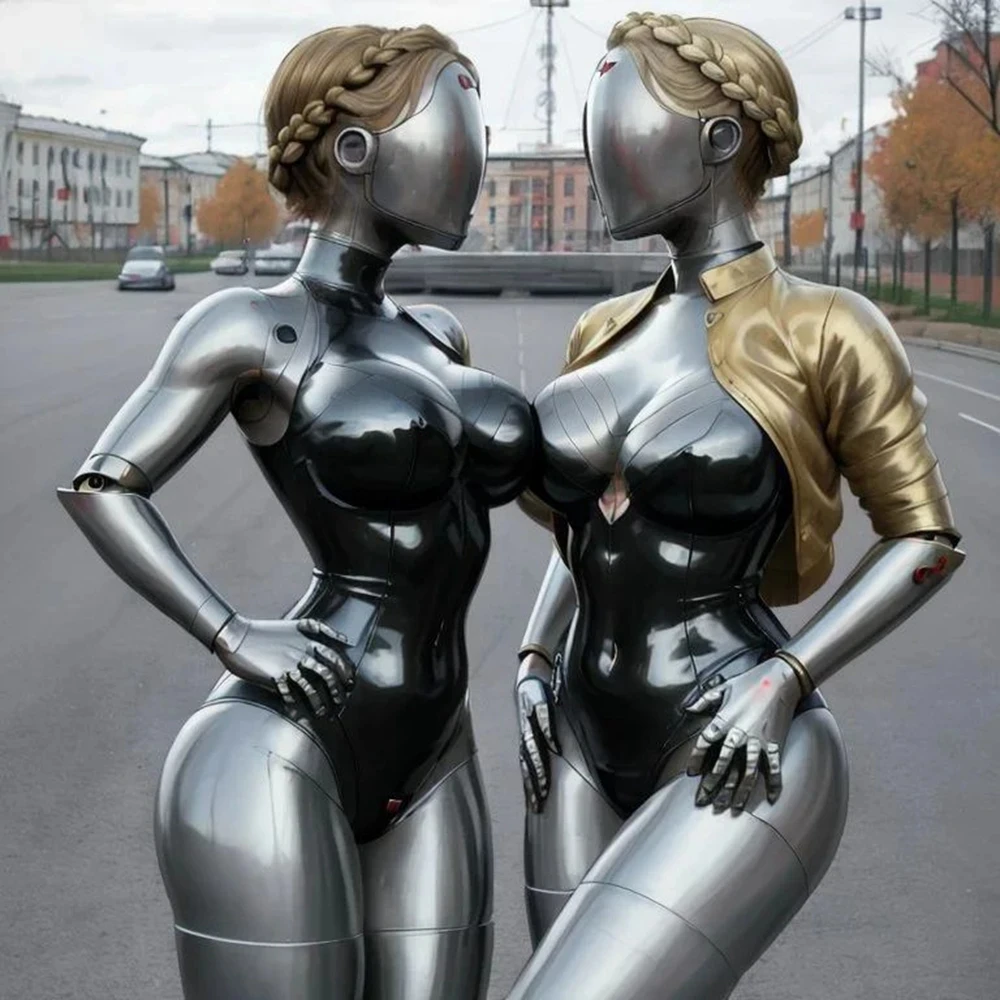 

Новинка 2023, Блестящий Комбинезон для ролевых игр «атомное сердце» для косплея, двух роботов Наташа, костюмы на Хэллоуин для женщин