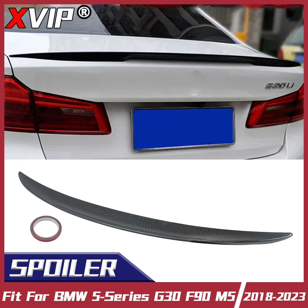 Глянцевая черная задняя крышка XVIP для BMW 5 серии G30 F90 M5 седан 18-23 530e 530i