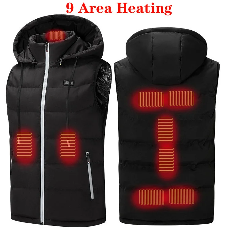 

Мужской жилет с двойным переключателем, теплая зимняя куртка без рукавов, с подогревом, для охоты