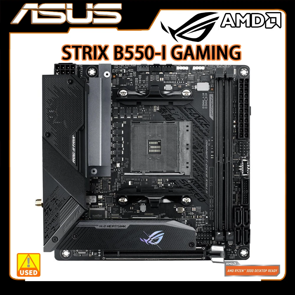 

Материнская плата AMD B550, ASUS ROG STRIX, Женская игровая розетка AM4 DDR4 64 Гб PCI-E 4,0 M.2 SATA III USB3.2 Mini-ITX