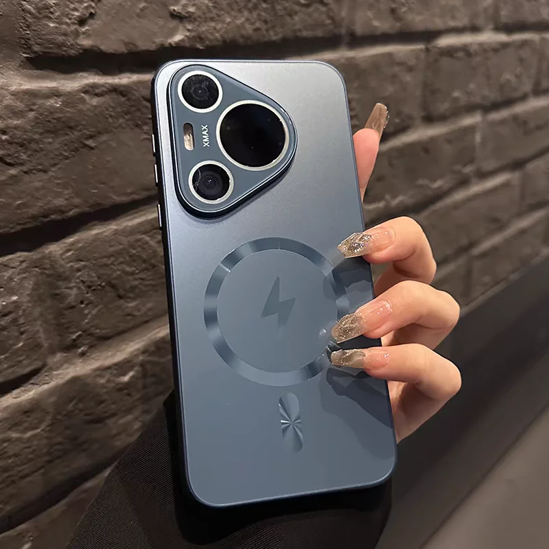 Ультратонкий матовый магнитный чехол AG для чехлов Magsafe Huawei Pura 70 Ultra Mate 60 Pro Plus