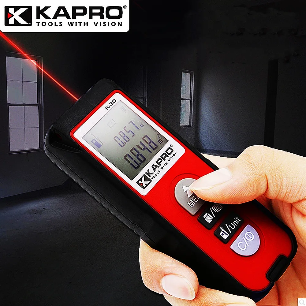 

Kapro 30M Portable Digital Roulette Laser Measure Distance Meter Backlight Range Finder Electronic Trena Laser Tape Rangefinder