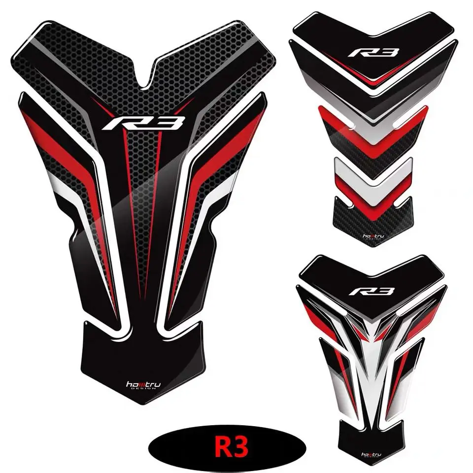 

Мотоциклетная 3D резиновая прокладка топливного бака, Защитная Наклейка на топливный бак, наклейка для Yamaha YZF-R3 YZF300