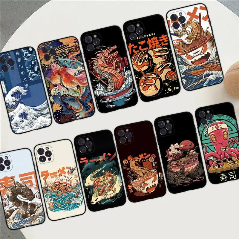 

Great Blue Wave Phone Case For iPhone 14 11 12 13 Mini Pro XS Max Cover 6 7 8 Plus X XR SE 2020 Funda Shell