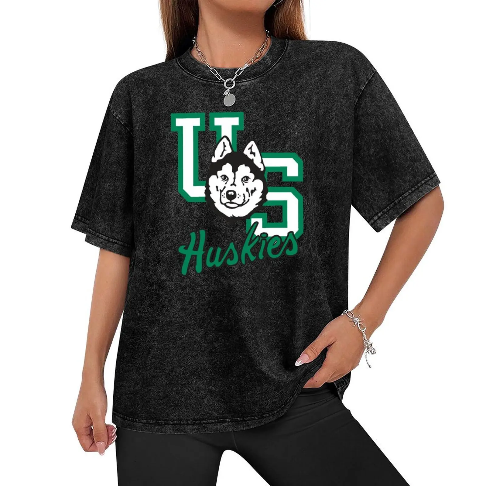 Футболка Saskatchewan College Huskies Logo1 мужская хлопок
