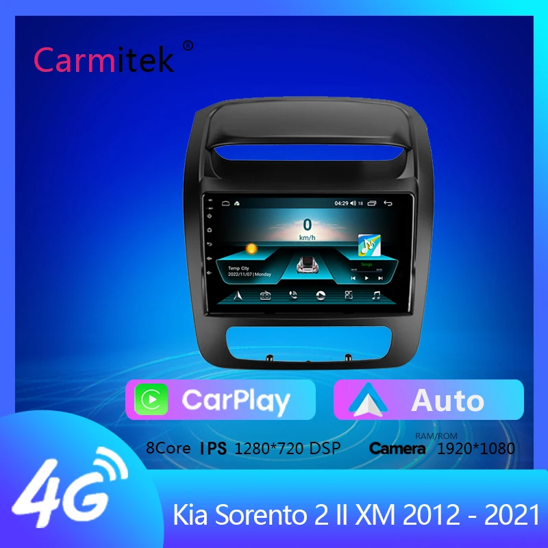 

Автомагнитола Carmitek для Kia Sorento 2 II XM 2012-2021, мультимедийный видеоплеер, навигация GPS, Android, 2din, 2 din, dvd