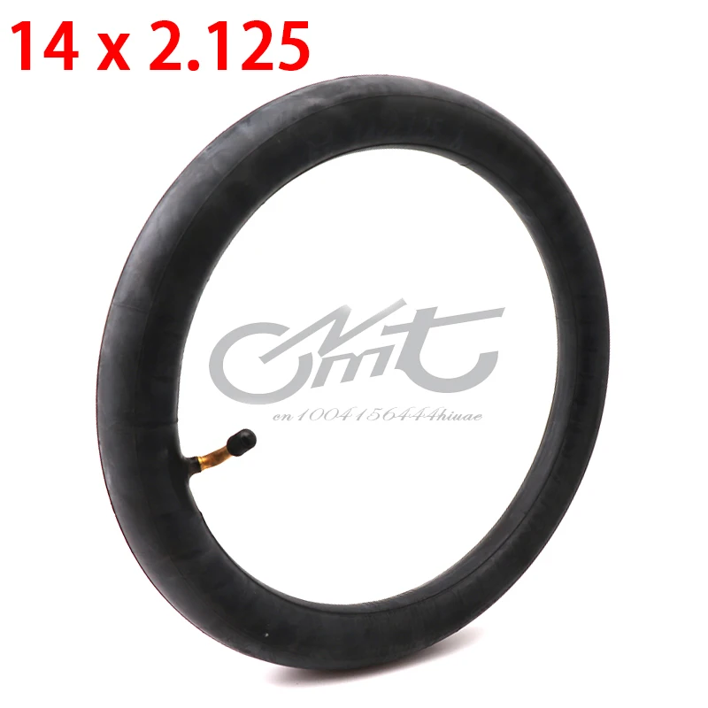 

Inner Tube 14 x 2.125 with a Bent Angle Valve Stem fits many gas electric scooters 14x2.125