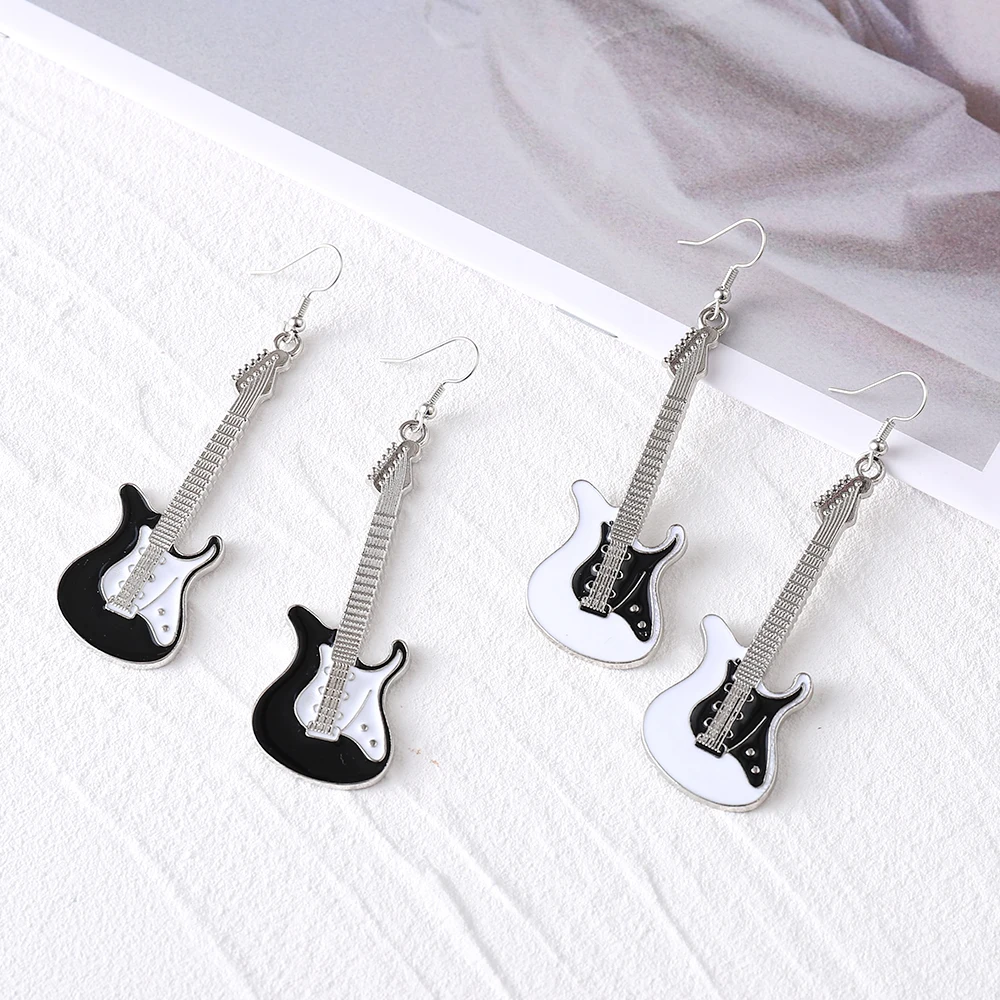 

Fashion Vintage Classical Guitar Drop Earrings For Women Punk Funny Music Festival Musical Instrument Dangle Earrings Jewelry