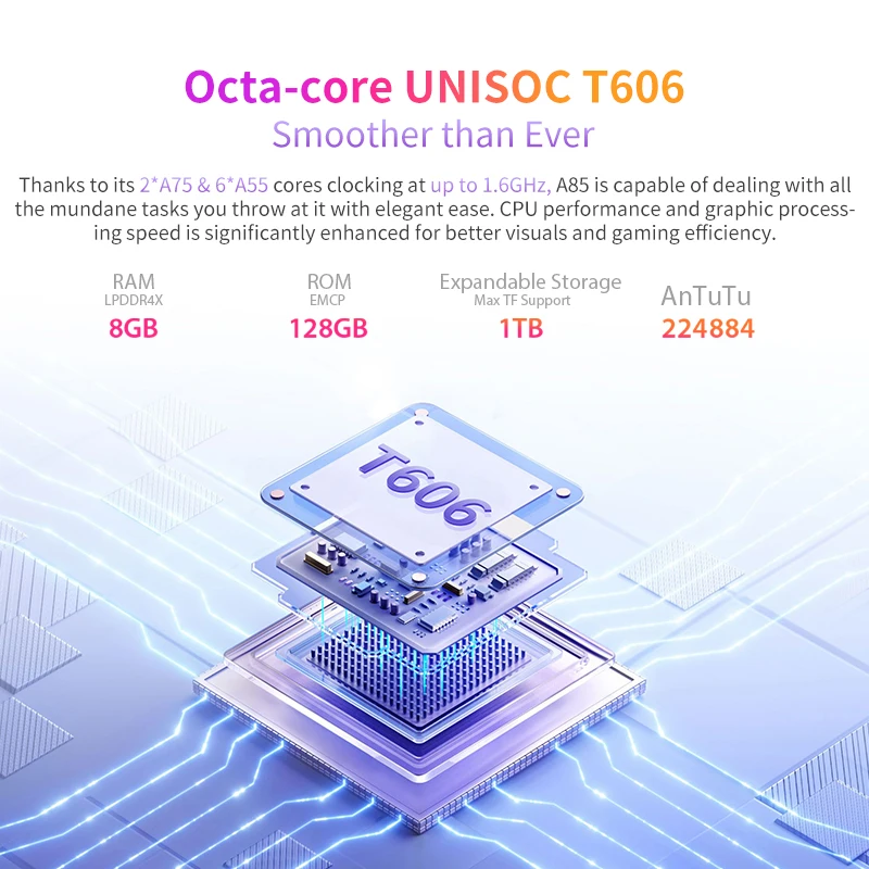 【World Premiere】 Blackview A85 Global Version 8GB 128GB 6.5'' HD+ 90Hz Display 50MP Camera 4480 mAh Battery NFC Smartphone