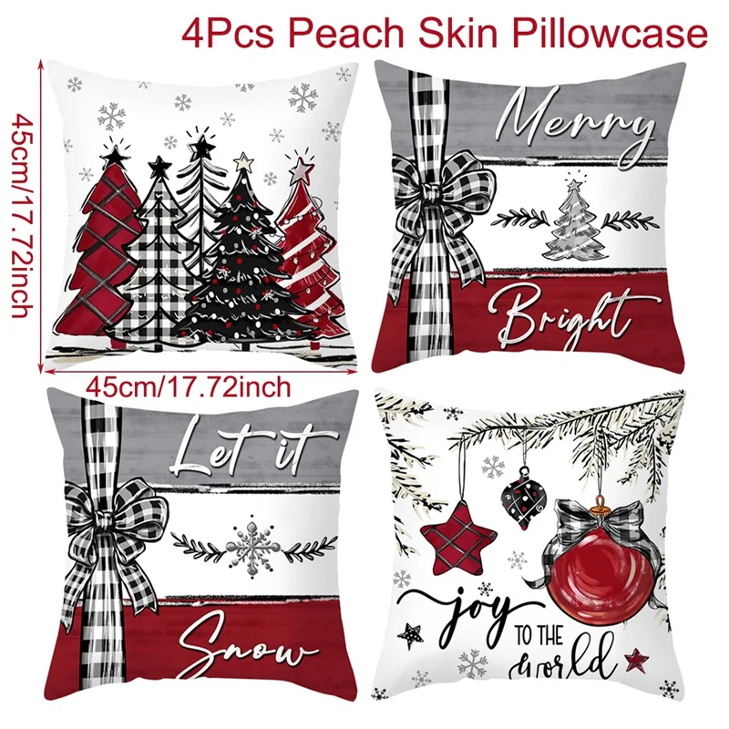 

Рождественские чехлы для подушек 4 шт.