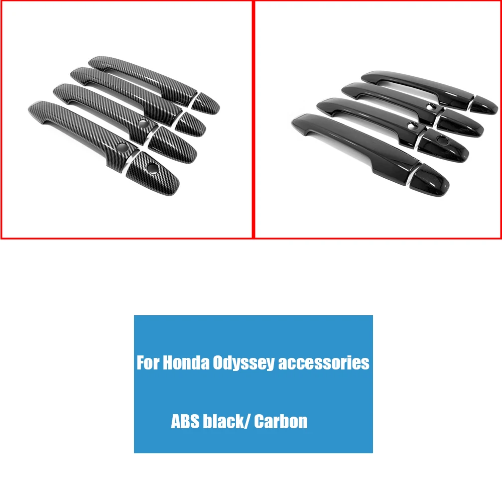 

For Honda Odyssey 2015-2022 Accessories ABS Carbon fiber/black Car door protector Handle Decoration Cover Trim Sticker