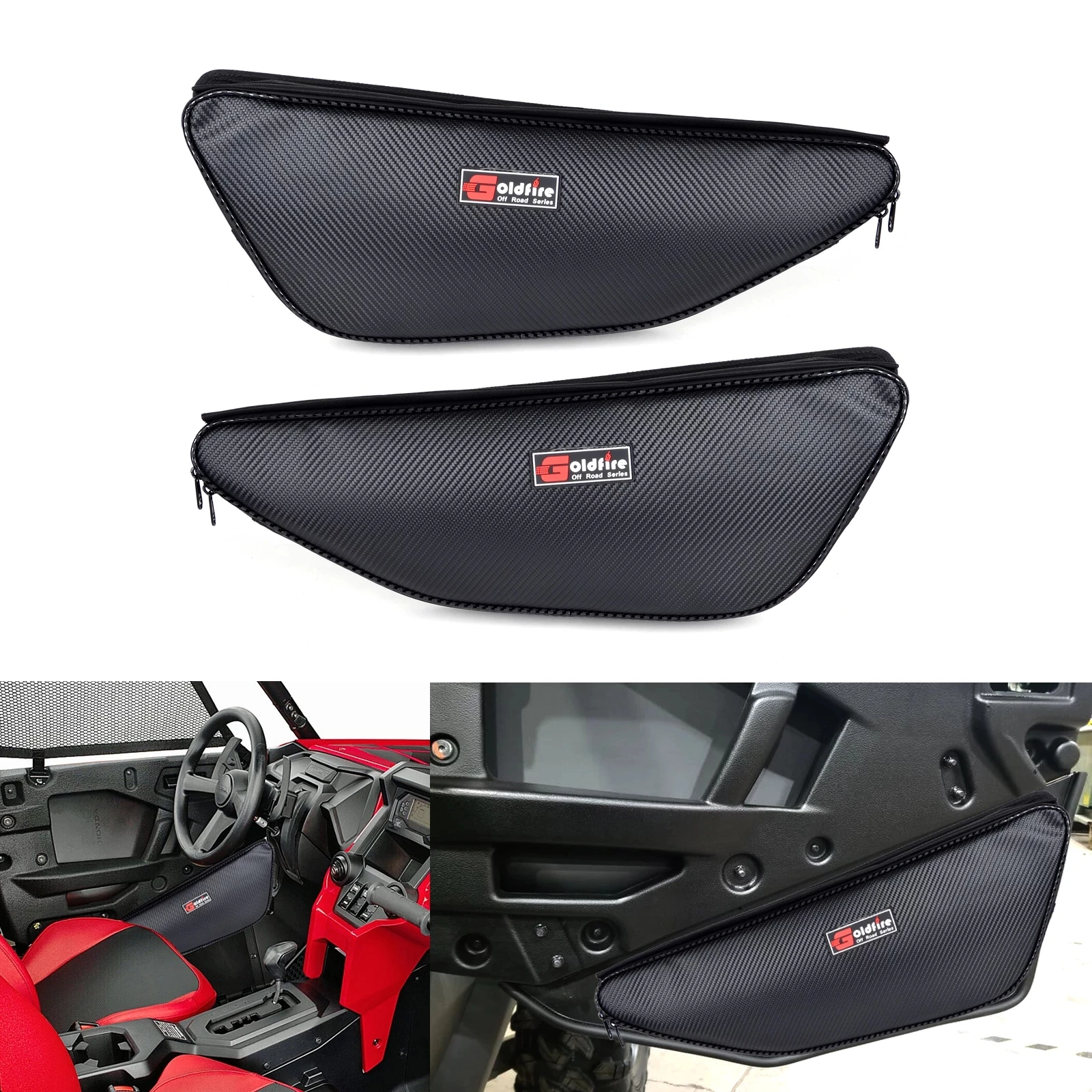 

1 Pair Waterproof Carbon Fiber UTV Accessories Talon Storage Door Bags Organizers for Honda Talon 1000R 1000X 1000X-4 2019-2021