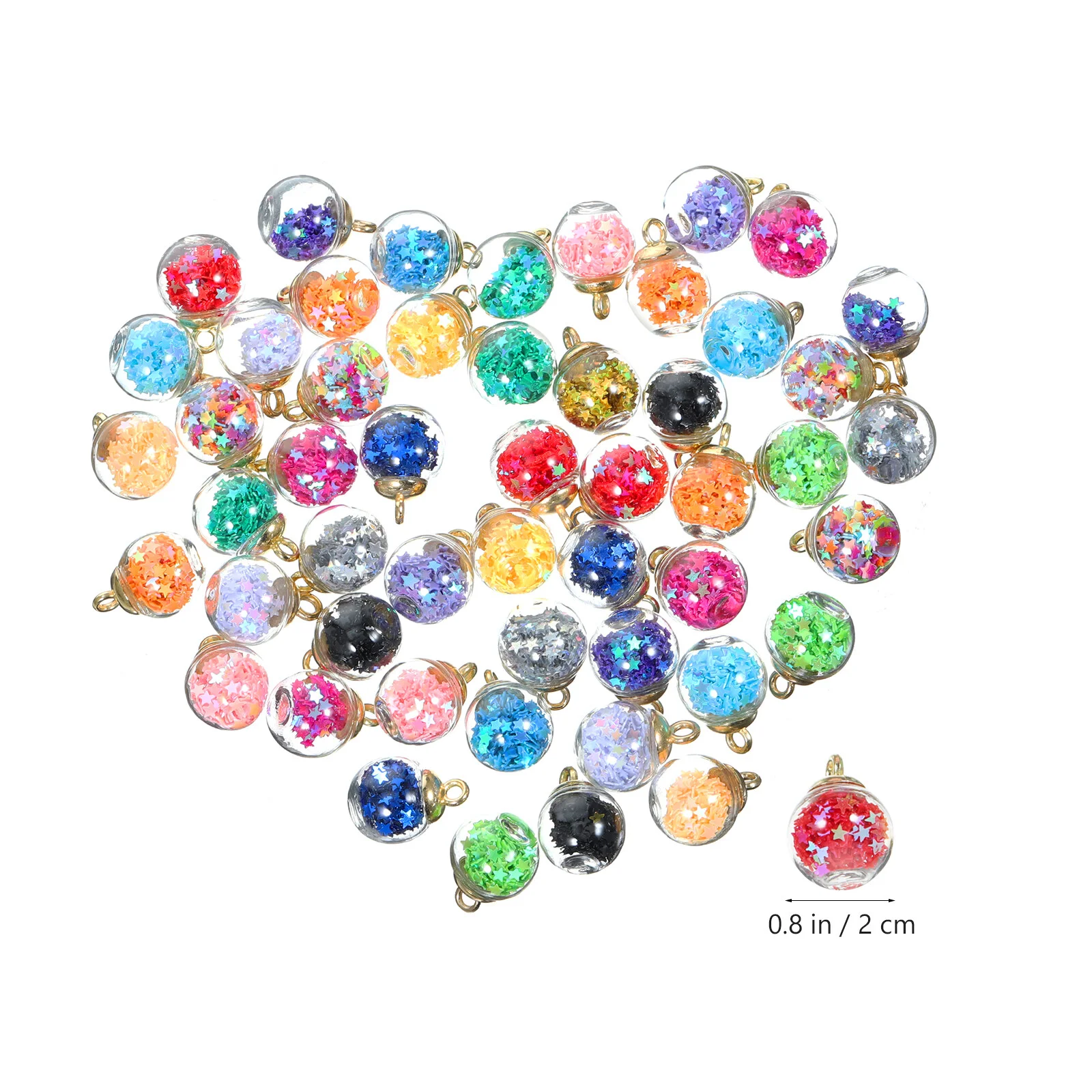 

50 шт. стеклянные шарики, ожерелье, украшения, серьги ручной работы, подвески, красочные новые очаровательные украшения, декорации