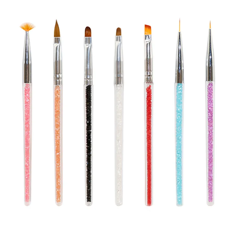 Профессиональные Кисточки для маникюра Стразы нейл-арта набор кистей акриловых