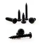 500 шт. M1 M1.2 M1.4 M1.7 черный стальной маленький крестообразный круглый Самонарезающий винт M1