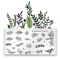 beautybigbang 2022 new nail stamping plates flower leaf tree ins plant theme nail art templates flowers xl 011