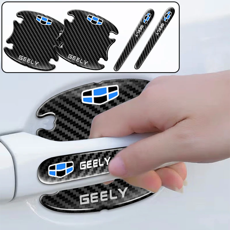 

Carbon Fiber Car Door Handle Protector Anti-scratch Accessories for Geely Atlas Coolray Mk Cross Emgrand GS GL CK2 GC6 Parts LC