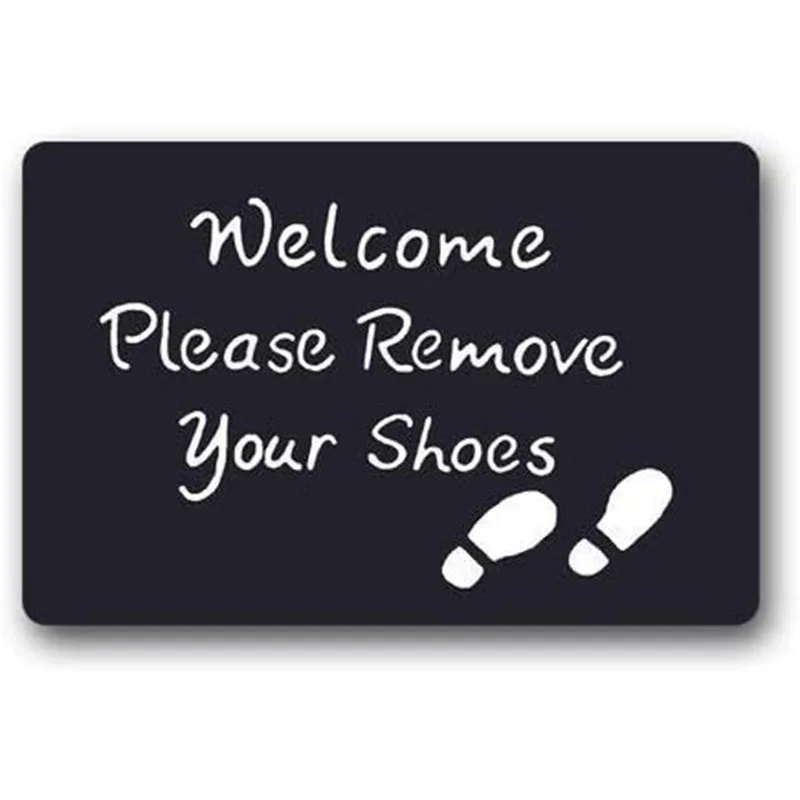 

Welcome Mat Welcome Please Remove Your Shoes Flannel Door Mat Home Decor Entrance Door Floor Mat Hallway Protective Rug And Mat