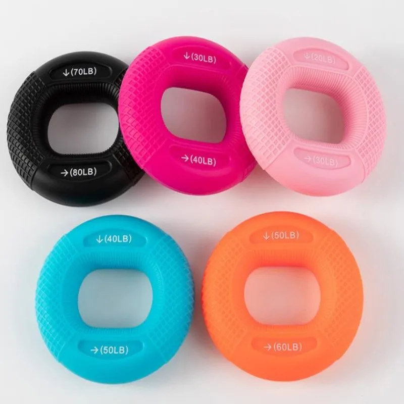 Silicone Grip Ring Forearm Trainer Hand Exercise Equipment Wrist Resistance Ring Extender Portable Fitness Tools