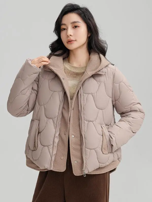 Yalu 2024 новый пуховик женский короткий модный корейский из двух предметов с