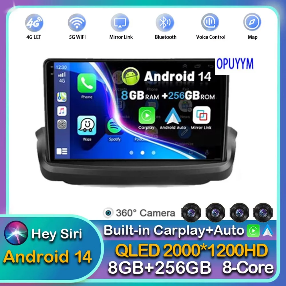 Автомобильное радио Android 14 Carplay для Hyundai Rohens Coupe Genesis 2009-2012 Мультимедийный GPS-плеер