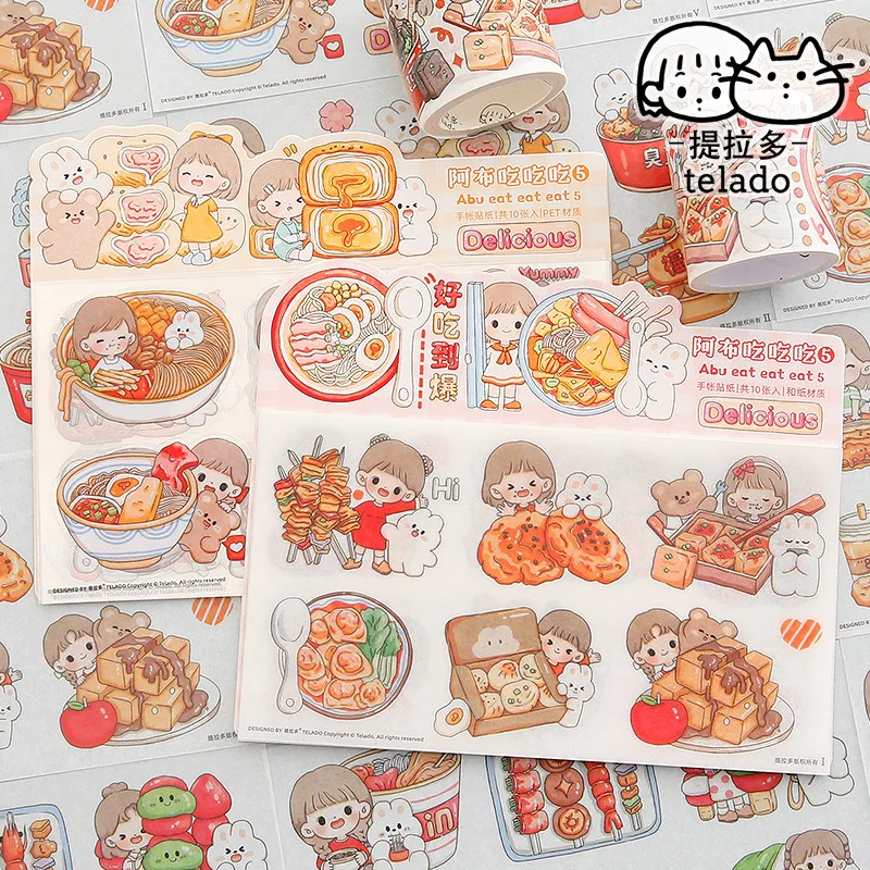 

60pcs Cute Cartoo PET Stickers For Journal Laptop Guitar Luggage Fridge Waterproof Graffiti Sticker Kid ClassicToy