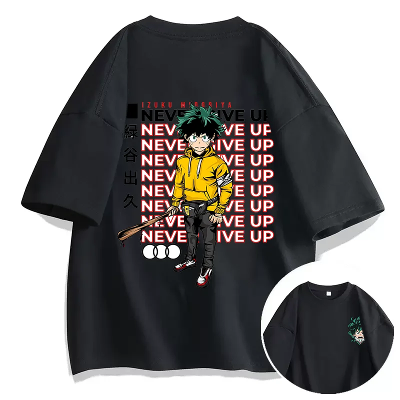Аниме My Hero Academia IZUKU MIOORIYA футболка с принтом пара студенческая уличная спортивная