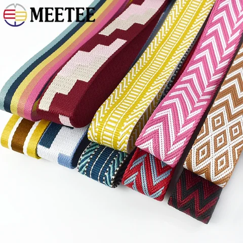 Лента жаккардовая Meetee 38 мм полиэстер/нейлон