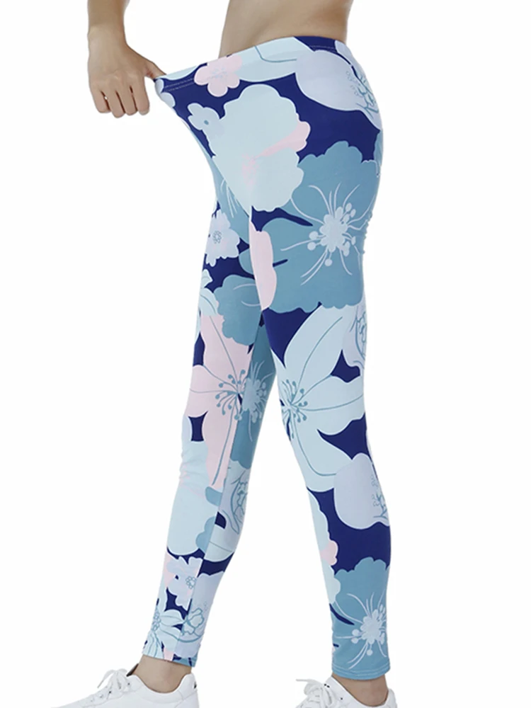 

Женские брюки с цветочным принтом YSDNCHI, спортивные Леггинсы с эффектом пуш-ап для бега, облегающие брюки, женские повседневные эластичные се...