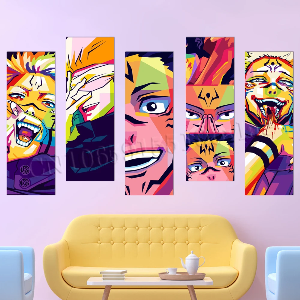 

DIY Wallpaper Jujutsu Kaisen PVC Self-adhesive Prints Itadori Yuji Poster Wall Art Painting Home Decor Modular Bedroom Pictures
