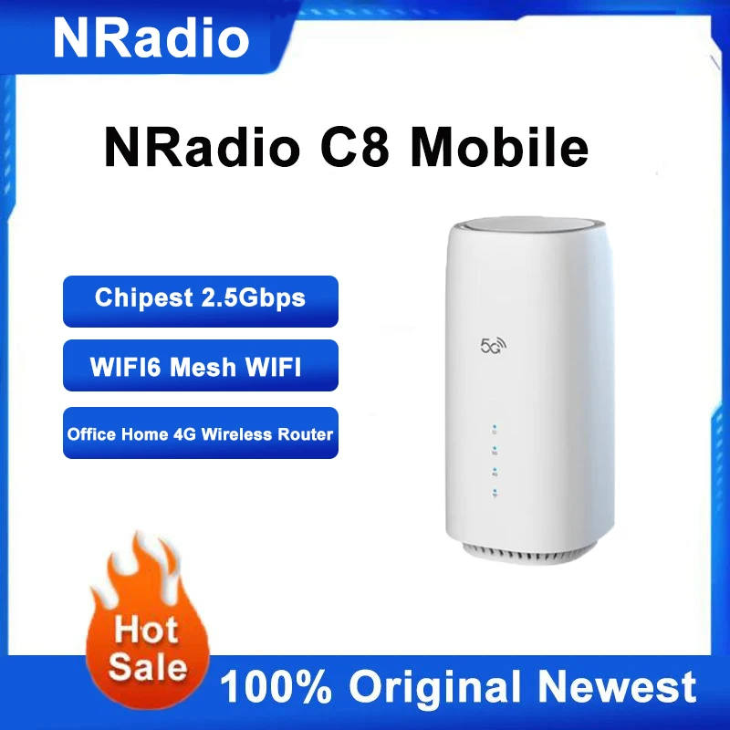 

NEW Unlocked NRadio Router CC8-520 CN 5G CPE Mesh WiFi 2.5Gbps Gigabit WiFi 6 NSA/SA Wifi signal repeater modem 5g wifi sim card