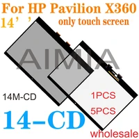 wholesale 14inch touch digitizer for hp pavilion x360 14 cd 14 cd series 14m cd laptops touch screen replacemnt panel with frame